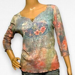 Multicolor Floral Parisian Top